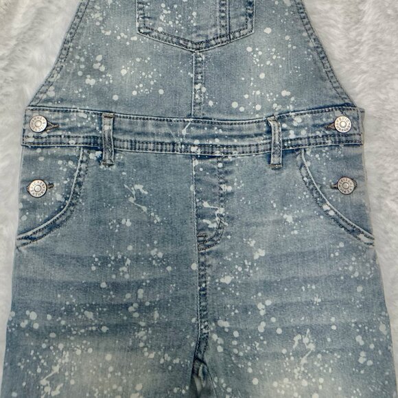 Epic Threads Girls Denim Overalls – Paint Splatter Wash - Picture 2 of 8